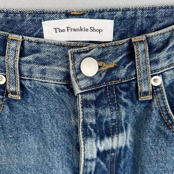 The Frankie Shop Skirt Womens Small Blue Jean Denim Button Fly Pencil Maxi Texas - Picture 9 of 16